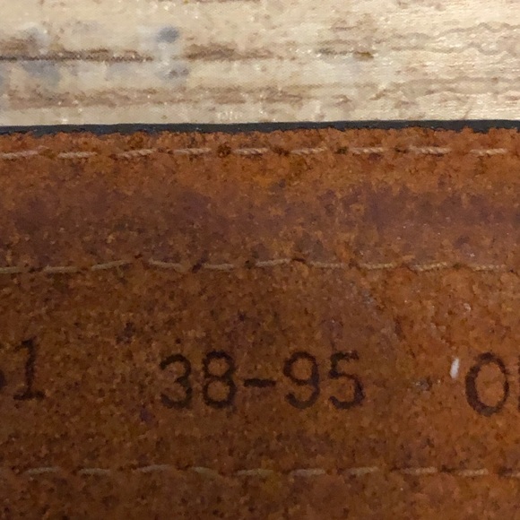 Gant Cognac Brown Full Grain Cowhide Leather Belt Vintage Braided Rustic Size 38 - Picture 9 of 12